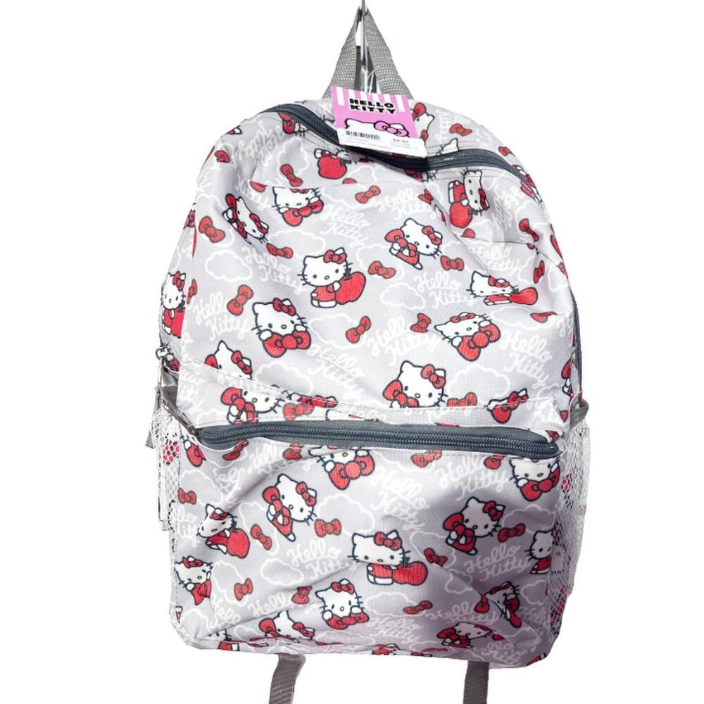 Hello Kitty Backpack for Girls Grey&Red-16 inch